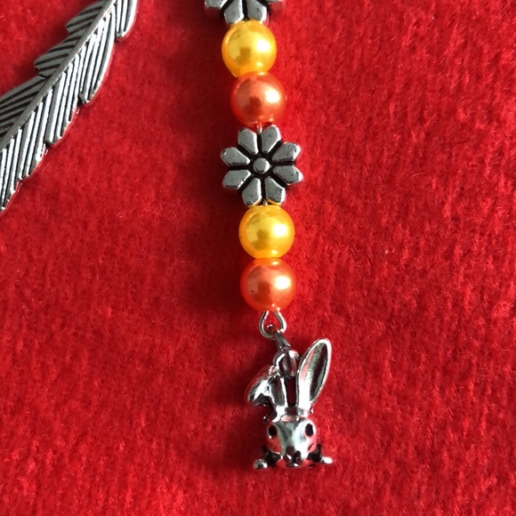 NWT, Handmade by A Charmed Life. Silver Feather Bookmark - Picture 4 of 7